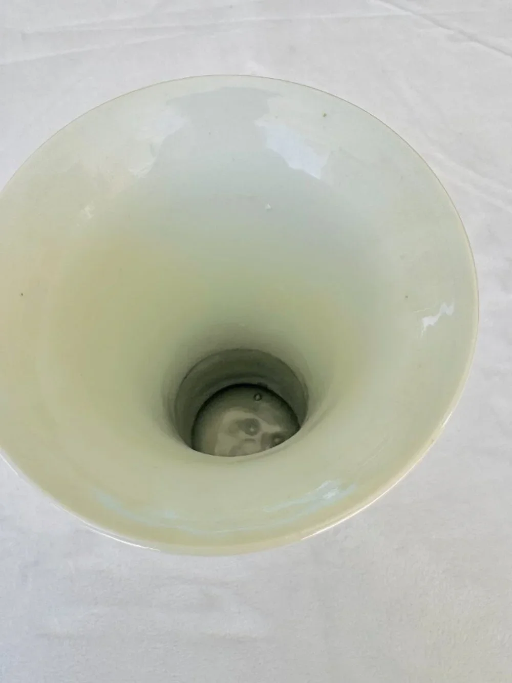 Vtg Chinese 1950s Chinoiserie 10" Vase Cobalt Blue White Porcelain Flower Vase - Picture 6 of 6
